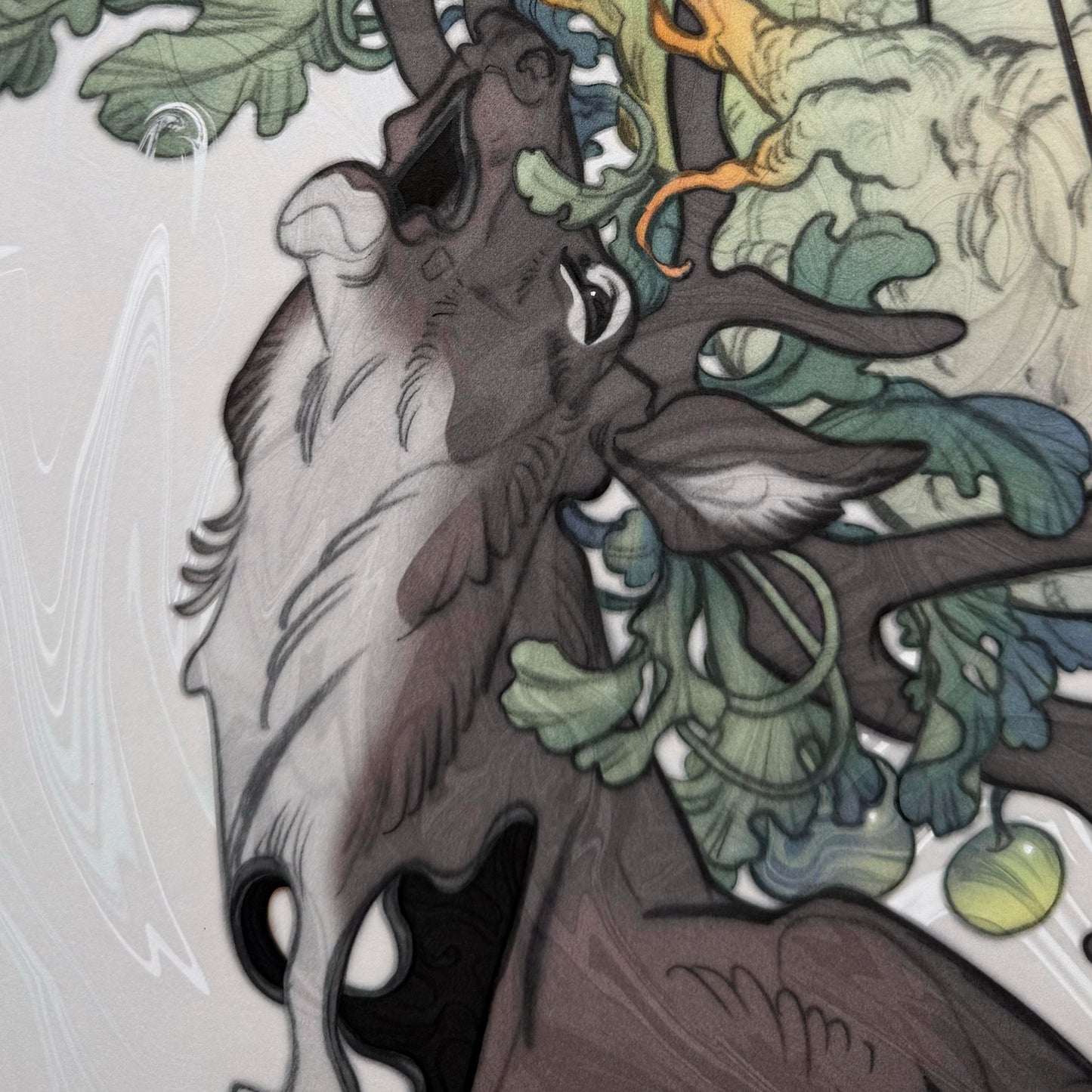"Fruition II" Oversized Hand-Embellished Print