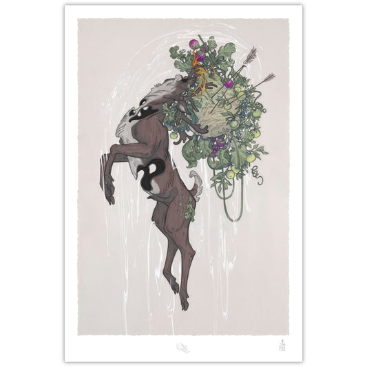 "Fruition II" Oversized Hand-Embellished Print